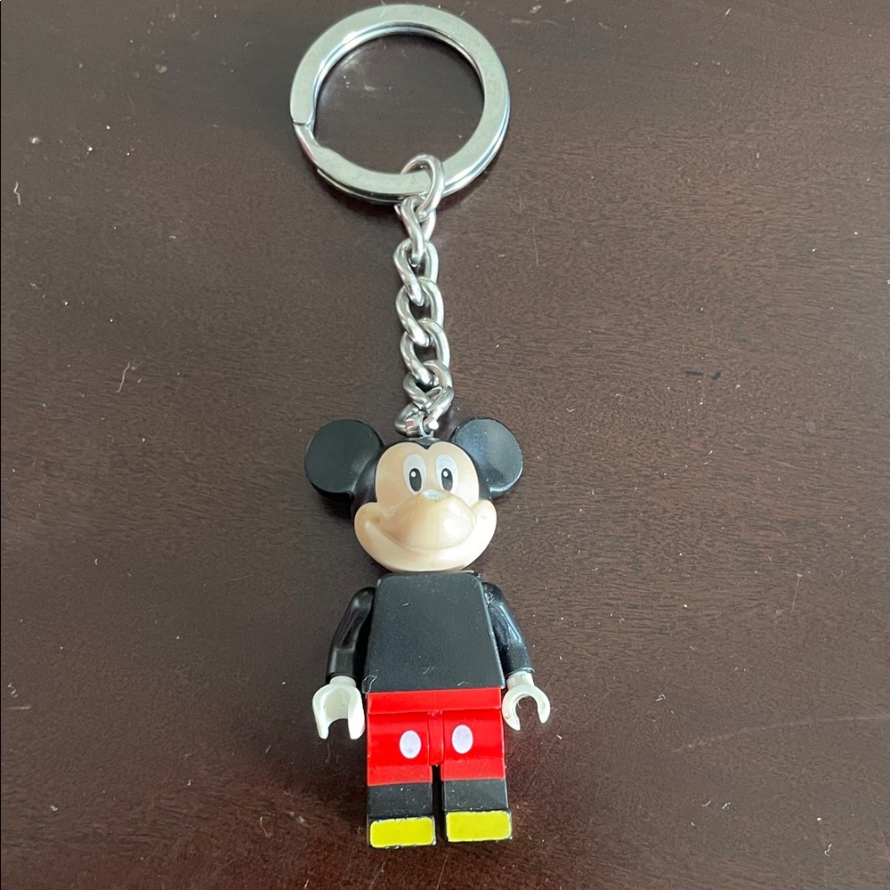 Lego Mickey Mouse Keychain - Black, Red, Yellow